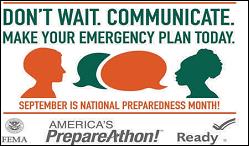 Don't Wait Communicate - Make Your Emergency Plan Today