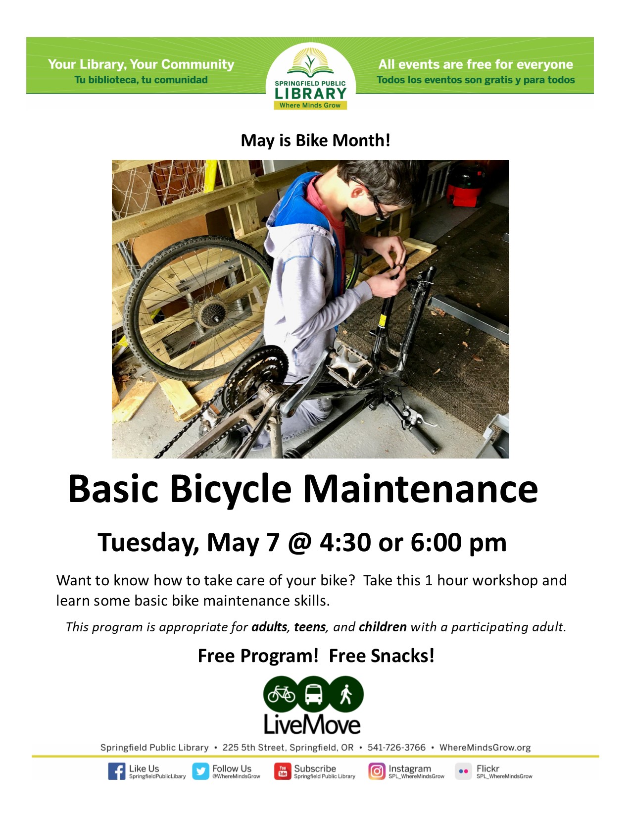 Basic Bicycle Maintenance Event Poster
